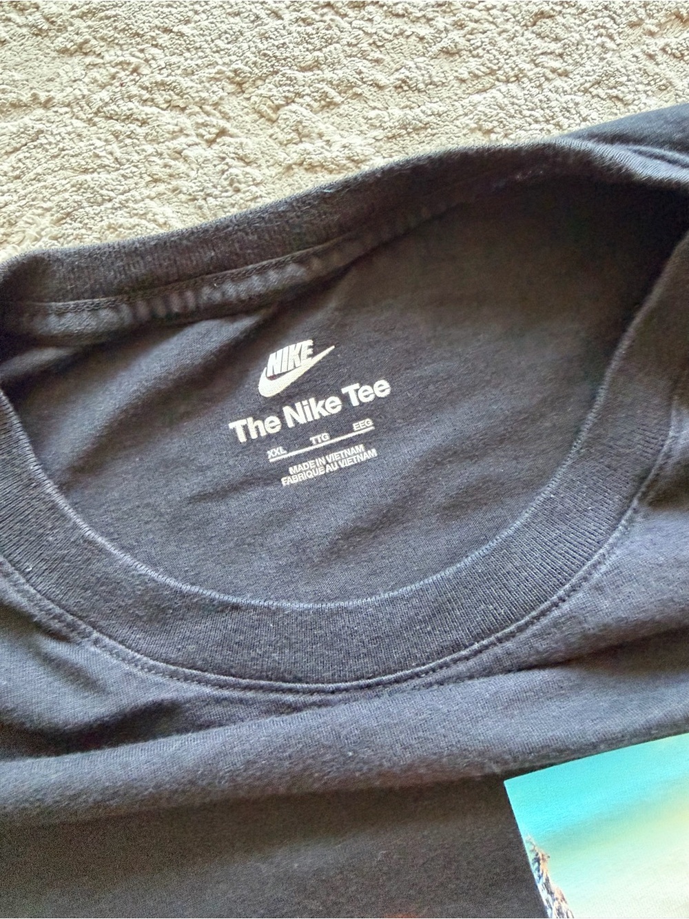 Nike Air Graphic T-Shirt Black Orange Size XXL Like New - Picture 3 of 3